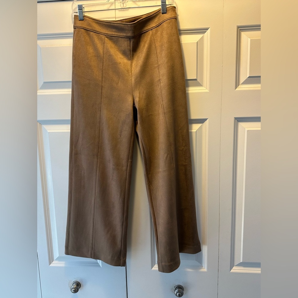 NWOT Ann Taylor Suede Wide Leg Ankle Pants